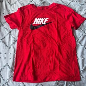Nike Boys Red Tee with White Logo